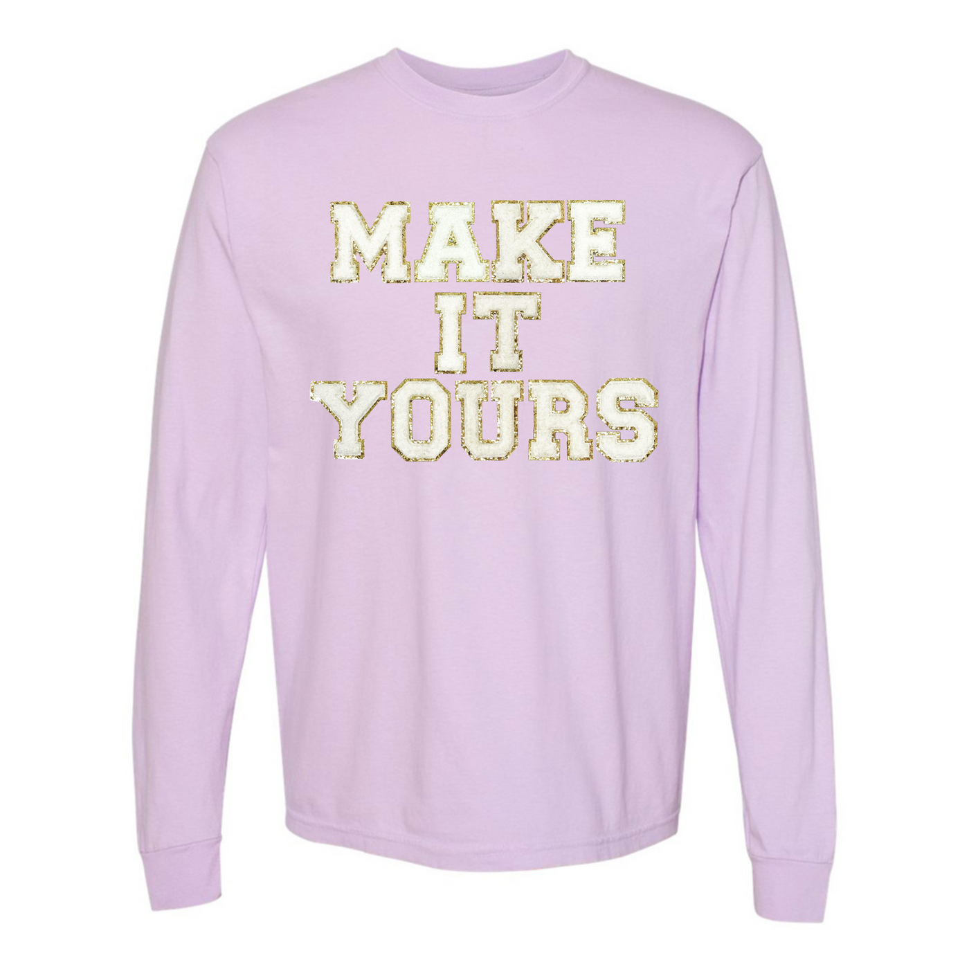 Make It Yours™ Letter Patch Long Sleeve T-Shirt