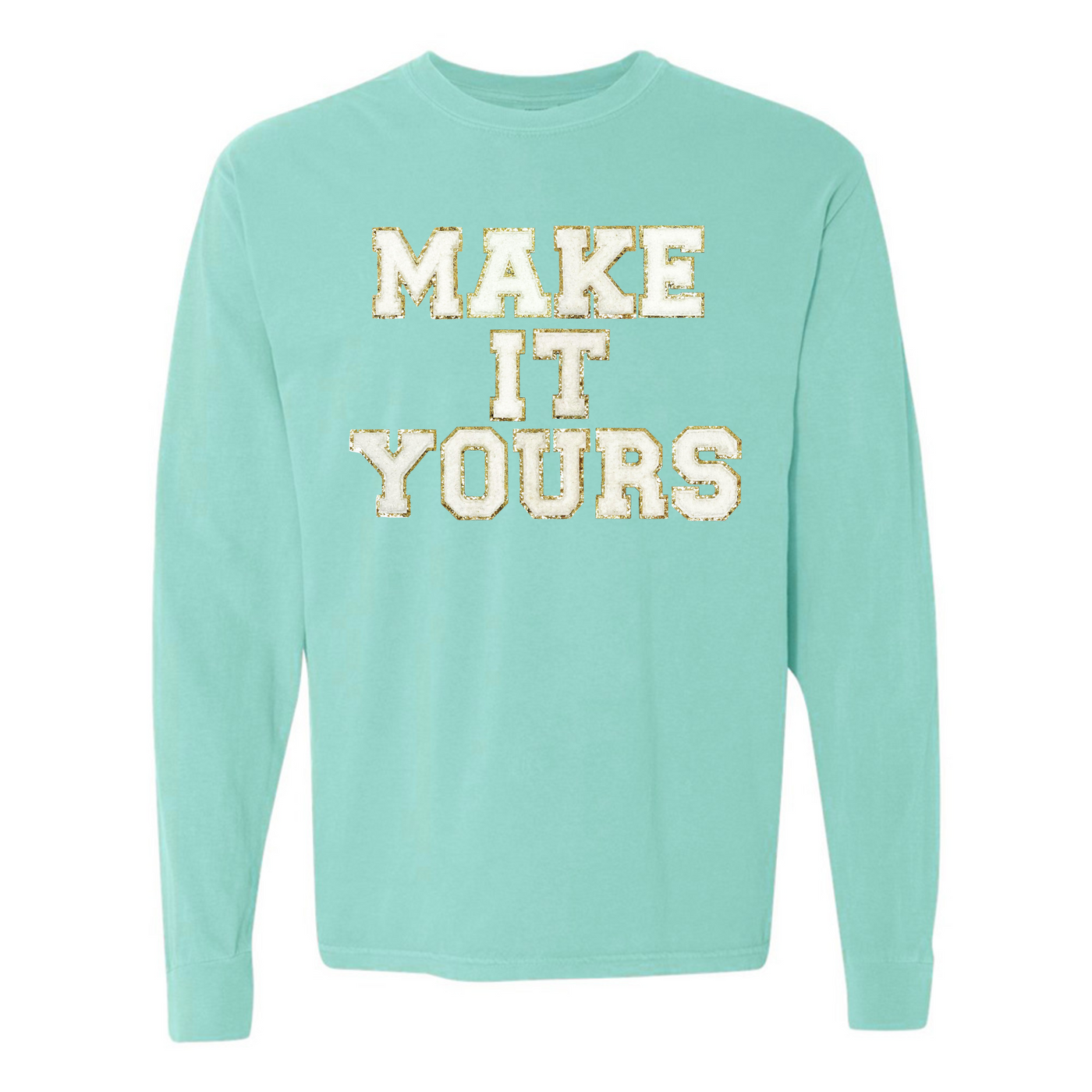Make It Yours™ Letter Patch Long Sleeve T-Shirt