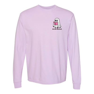 'Do Not Disturb' Embroidered Long Sleeve T-Shirt
