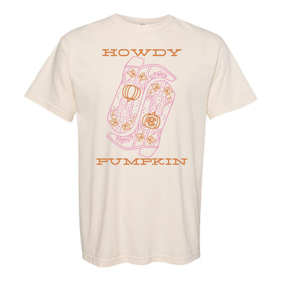 Monogrammed 'Howdy Pumpkin Boots' T-Shirt