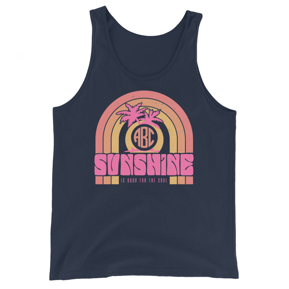 Monogrammed 'Sunshine Is Good For The Soul' Premium Tank Top