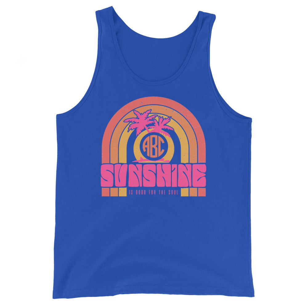 Monogrammed 'Sunshine Is Good For The Soul' Premium Tank Top