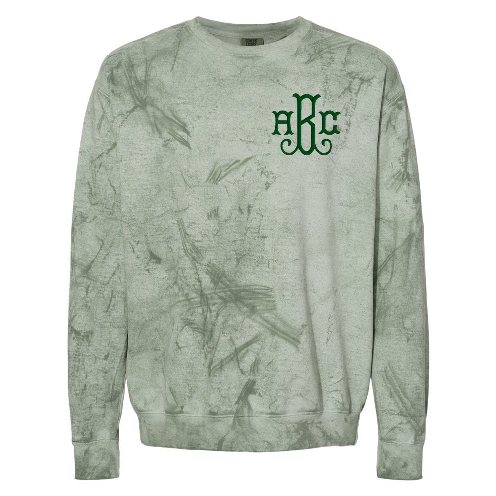 Monogrammed Comfort Colors Tie Dye Sweatshirt – United Monograms