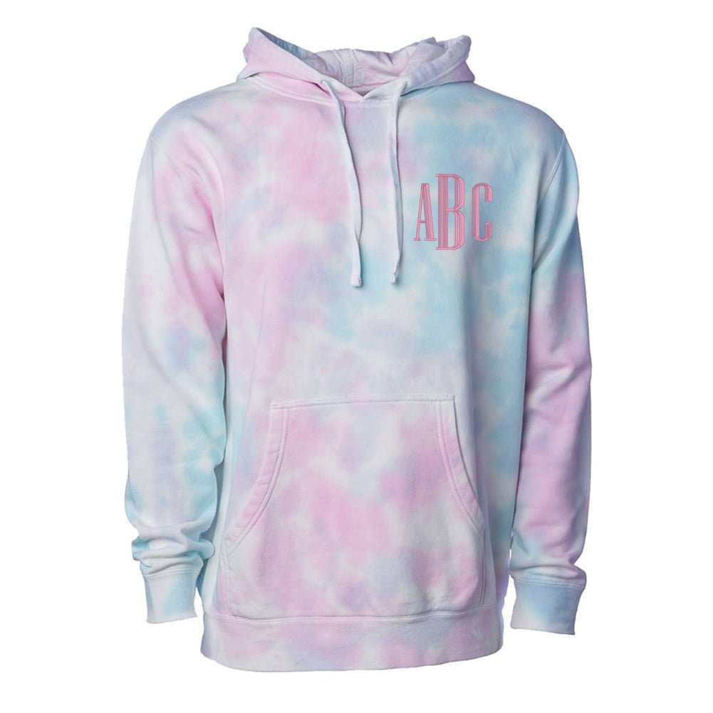 Purple Pink Dye Hoodie Pink Tye Die Hoodie Monogrammed Tie Dye