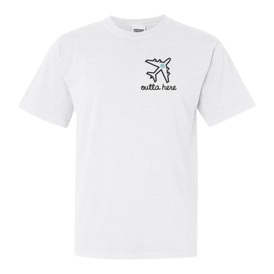 Monogrammed Airplane Mode Outta Here T-Shirt