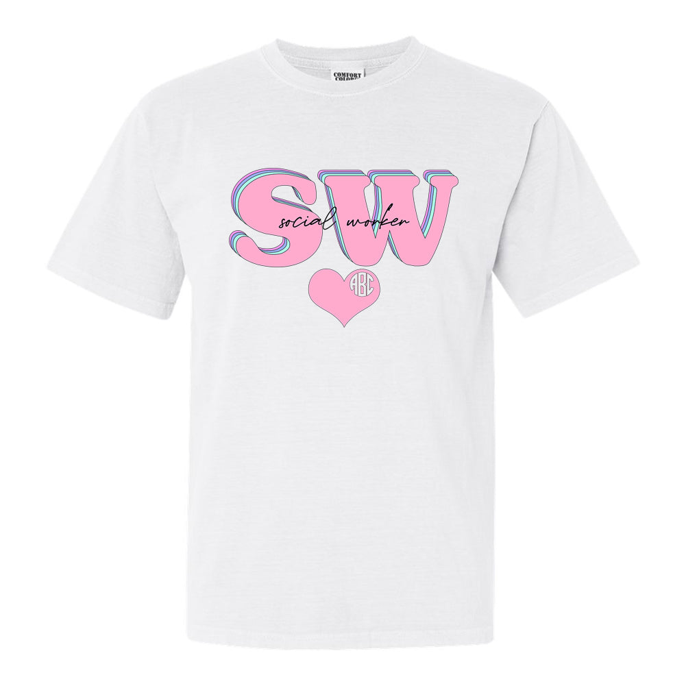 Shirt for Social Workers with Monogram
