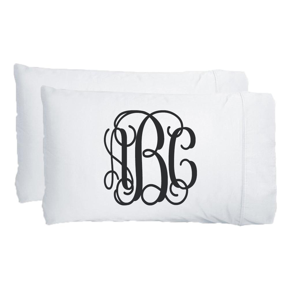Monogrammed Big Print Pillowcase Set – United Monograms