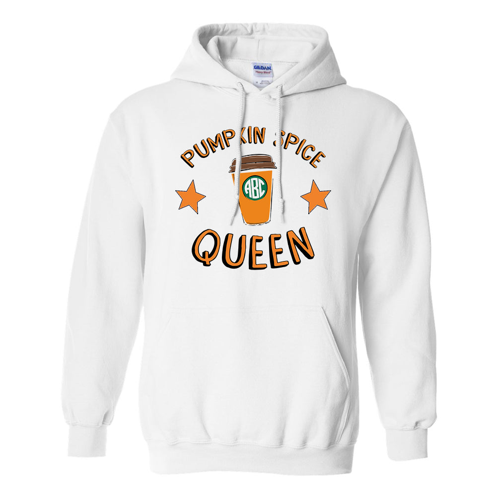 Monogrammed 'Pumpkin Spice Queen' Hoodie