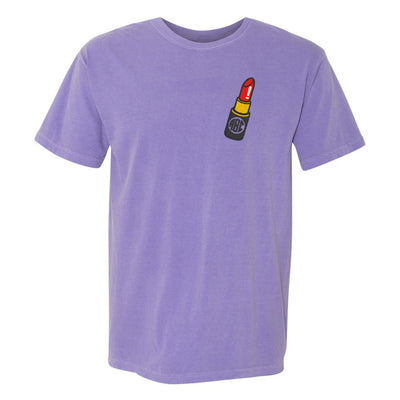 Lipstick Violet Comfort Colors Monogrammed T-Shirt