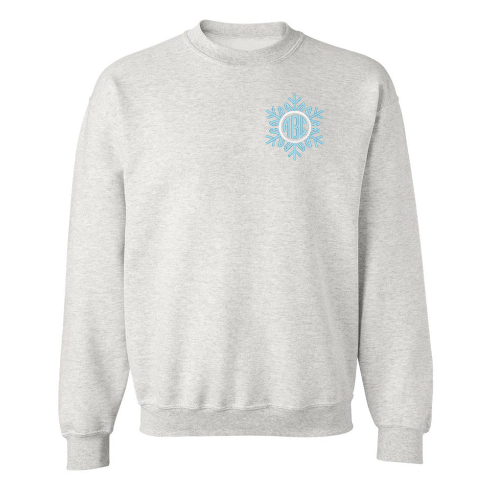 Monogrammed Snowflake Crewneck Sweatshirt