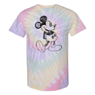 Monogrammed Tie Dye Mickey Mouse Disney Shirt