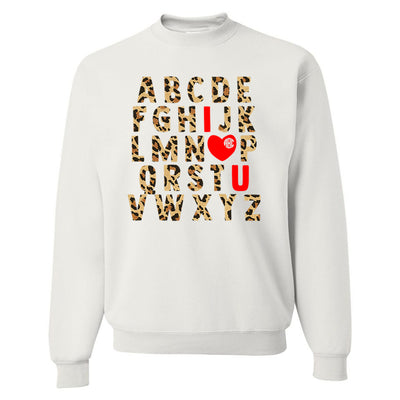 Monogrammed 'ABC Leopard Love' Crewneck Sweatshirt
