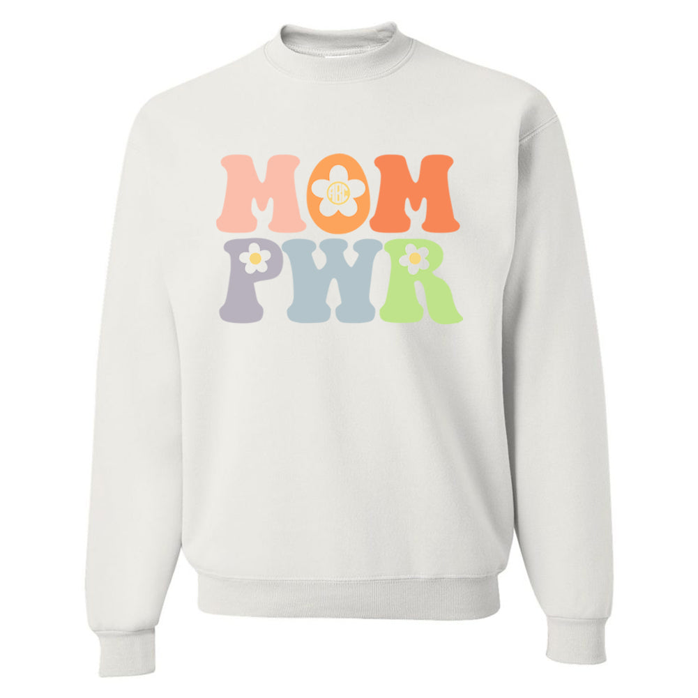Monogrammed 'Mom Power' Crewneck Sweatshirt