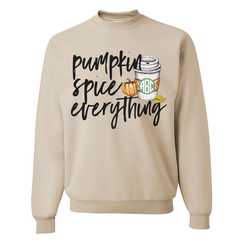 Monogrammed 'Pumpkin Spice Everything' Crewneck Sweatshirt
