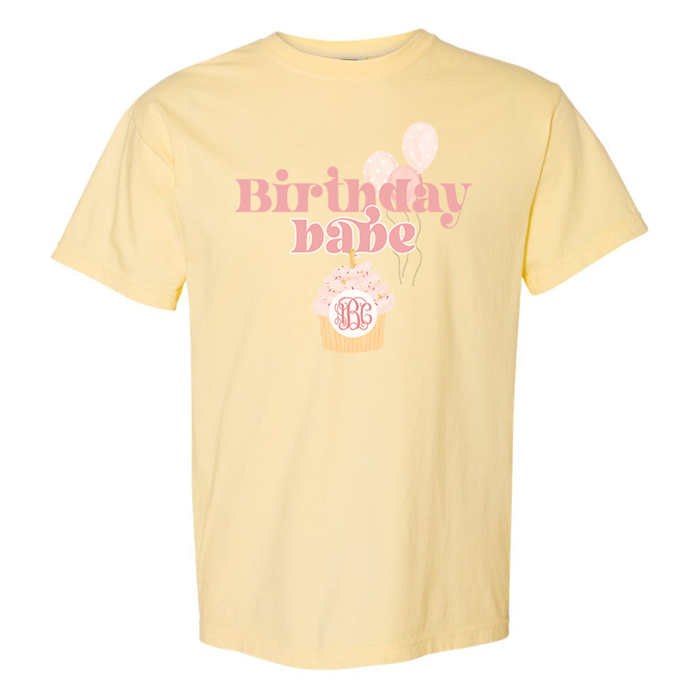 Monogrammed 'Birthday Babe' T-Shirt