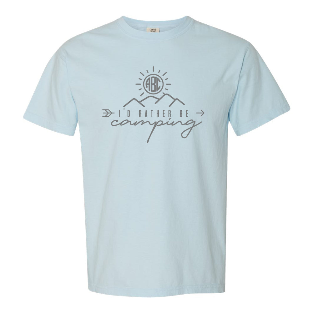 Monogrammed 'I'd Rather Be Camping' T-Shirt