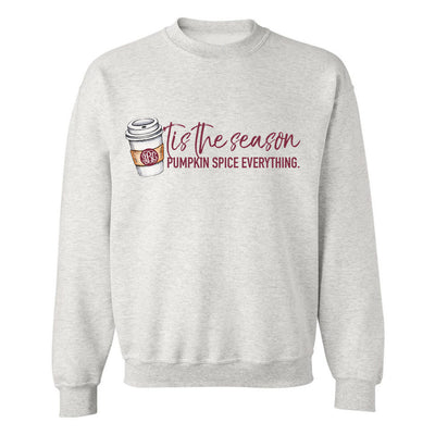 Monogrammed Tis The Season For Pumpkin Spice Sweatshirt