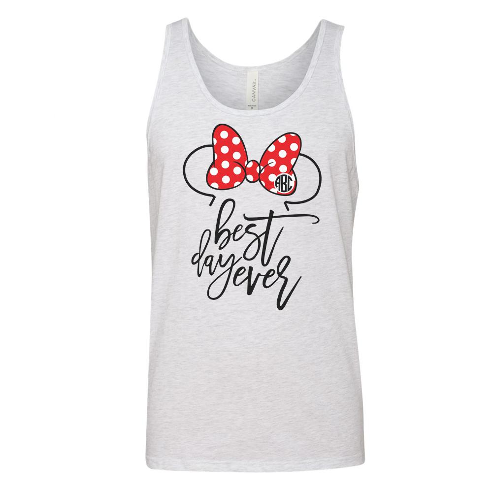 Monogrammed Disney Minnie Mouse Best Day Ever Tank Top