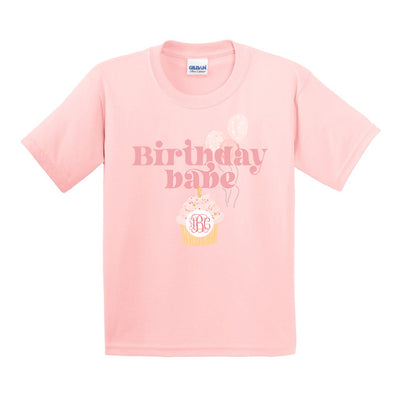 Kids Monogrammed 'Birthday Babe' T-Shirt
