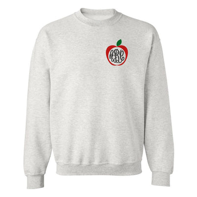 Monogrammed Apple Teacher Crewneck Sweatshirt