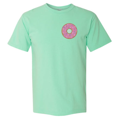 Comfort Colors T-shirt with Embroidered Donut Monogram