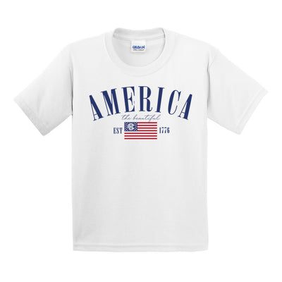 Kids Monogrammed 'America Est. 1776' T-Shirt