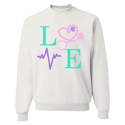Monogrammed Nurse Love Sweatshirt