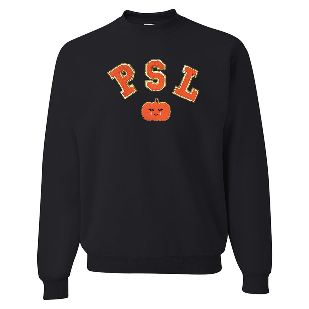 PSL Letter Patch Crewneck Sweatshirt