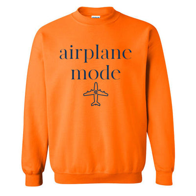 Monogrammed 'Airplane Mode' Neon Crewneck Sweatshirt