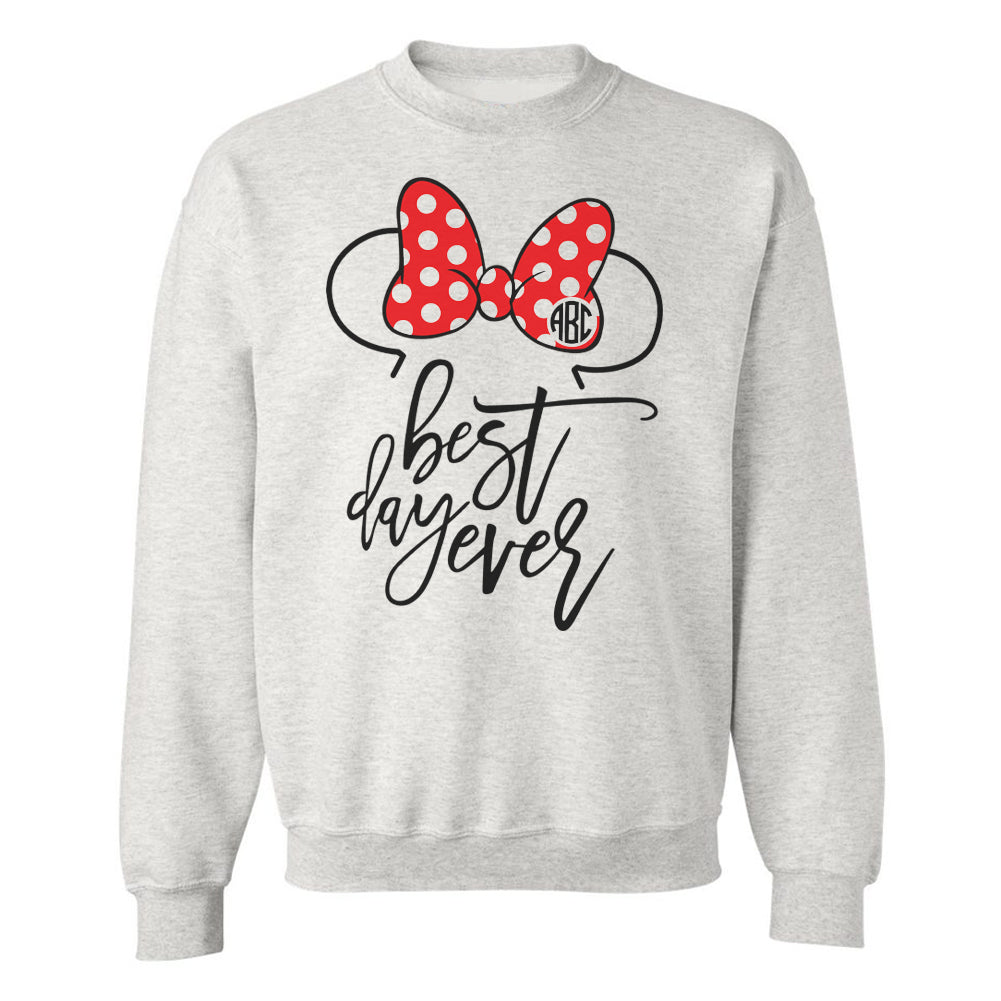 Monogrammed 'Minnie Best Day Ever' Crewneck Sweatshirt