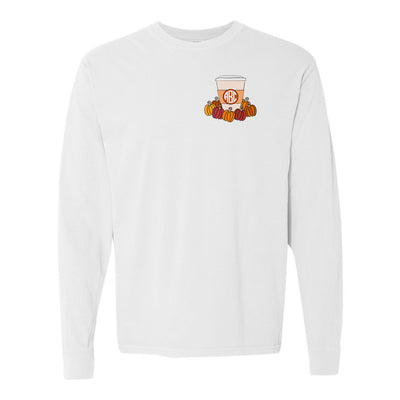 Monogrammed 'Pumpkin Coffee' Long Sleeve T-Shirt