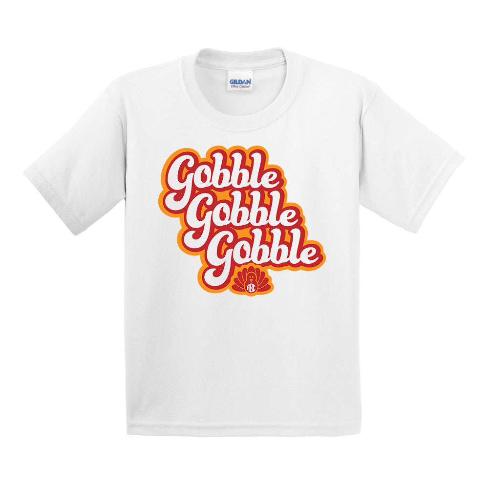 Kids Monogrammed 'Gobble Gobble' T-Shirt