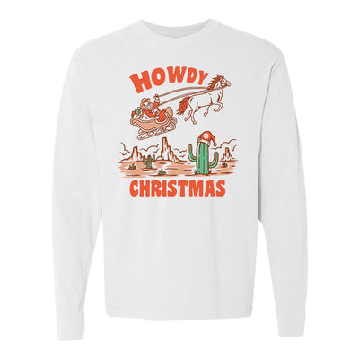Monogrammed 'Howdy Christmas' Long Sleeve T-Shirt