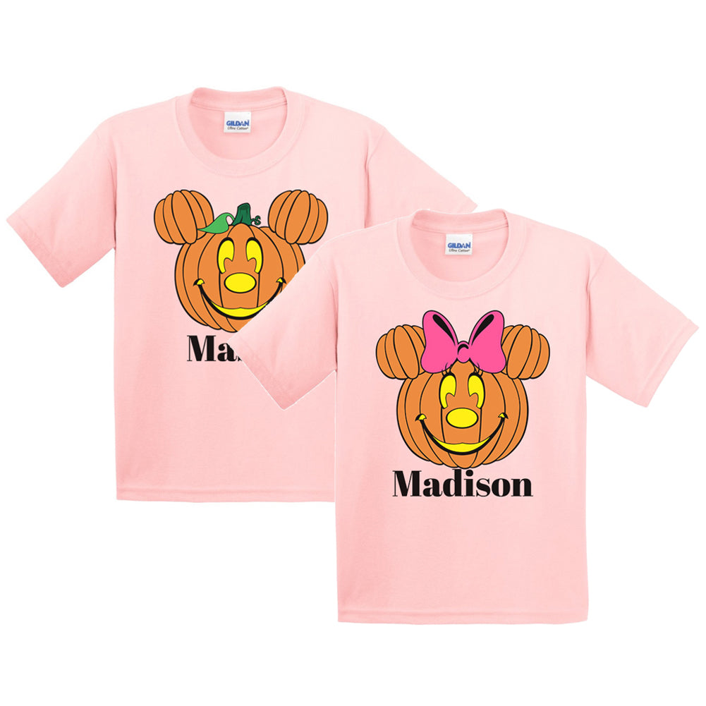 Kids Make It Yours™ 'Mickey/Minnie Jack-O'-Lantern' T-Shirt
