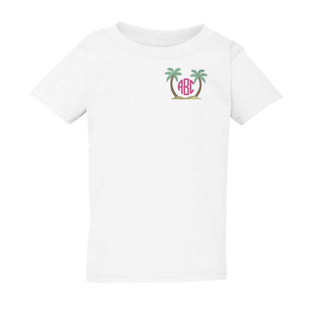 Kids Monogrammed Palm Trees T-Shirt