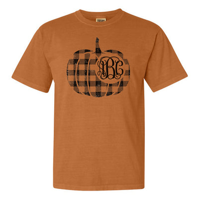 Monogrammed 'Plaid Pumpkin' T-Shirt