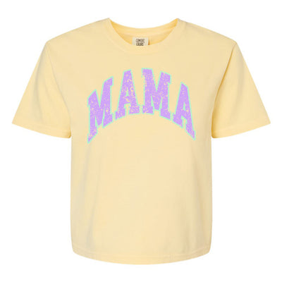 'Distressed Varsity Mama' Boxy T-Shirt