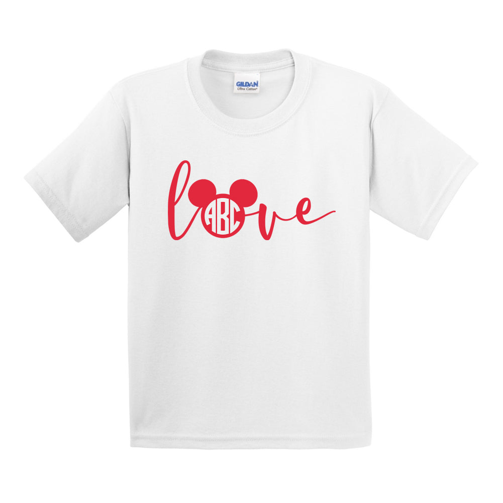 Kids Monogrammed 'Love Mickey' T-Shirt