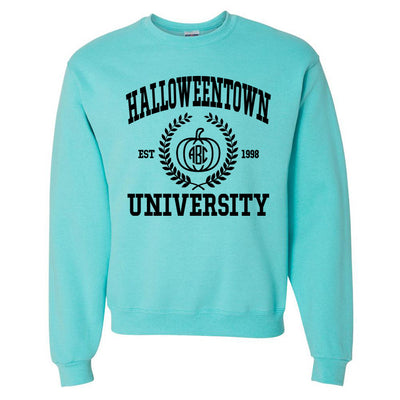 Monogrammed 'Halloween University' Neon Crewneck Sweatshirt