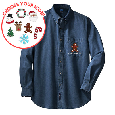 Make It Yours™ Christmas Icon Oversized Denim Shirt