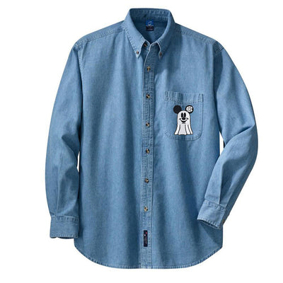 Monogrammed Mickey Ghost Oversized Denim Shirt