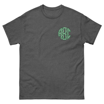 Monogrammed 'Shamrock Pattern' Big Print Basic T-Shirt