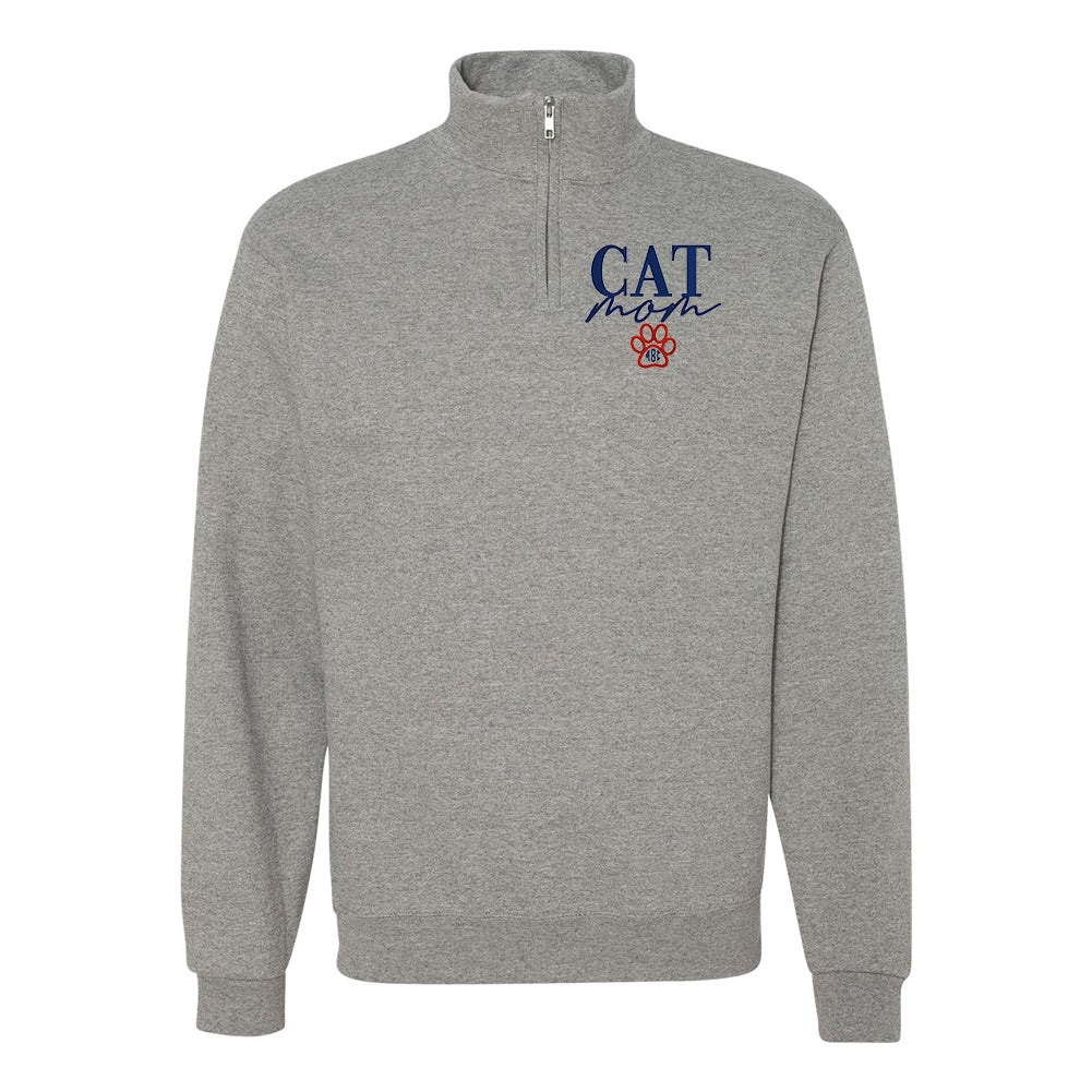 Monogrammed Cat Mom Quarter Zip Sweatshirt