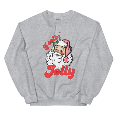 Monogrammed 'Feelin' Jolly' Santa Crewneck Sweatshirt