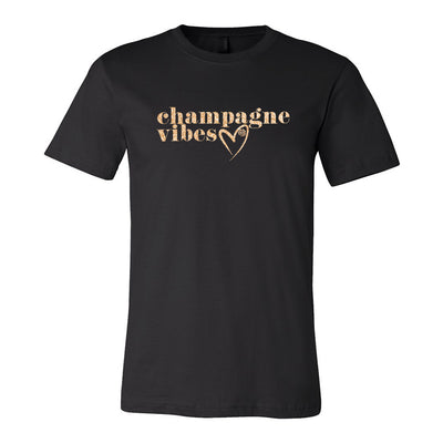Black Bella T-Shirt "Champagne Vibes" Glitter