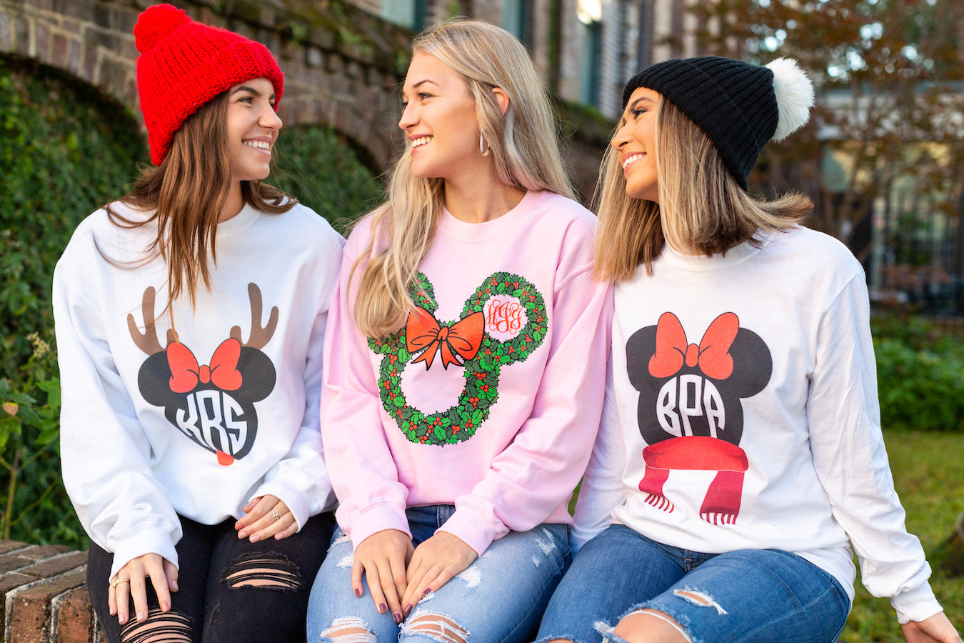 Disney Christmas Monogram Fun Sweatshirts Family Disney World