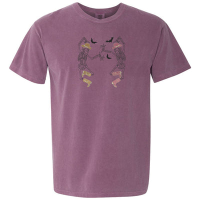 'Skeleton Cowgirls' Embroidered T-Shirt