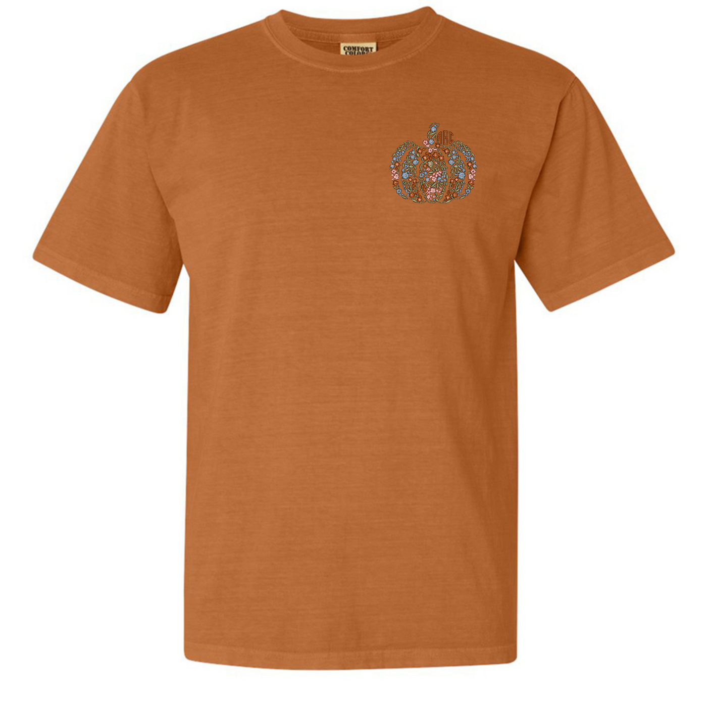 Monogrammed 'Floral Pumpkin' T-Shirt