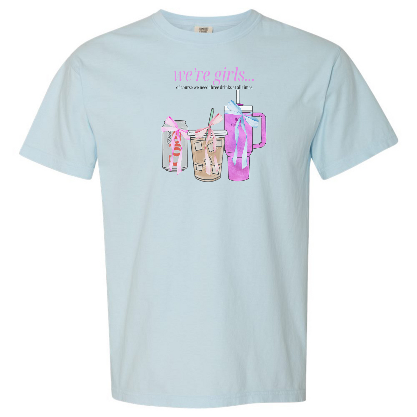 'We're Girls' Bow Drinks T-Shirt