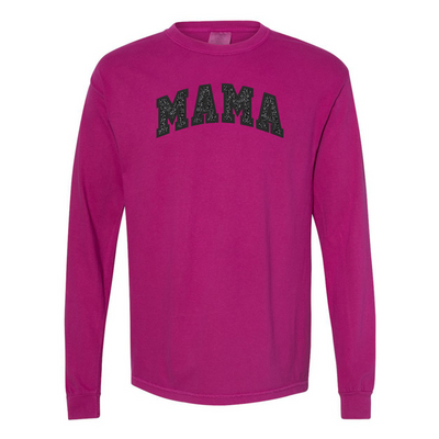 Glitter Embroidery ‘Mama’ Long Sleeve T-Shirt